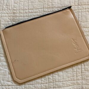 Yves Saint Laurent Tan Cosmetic Bag